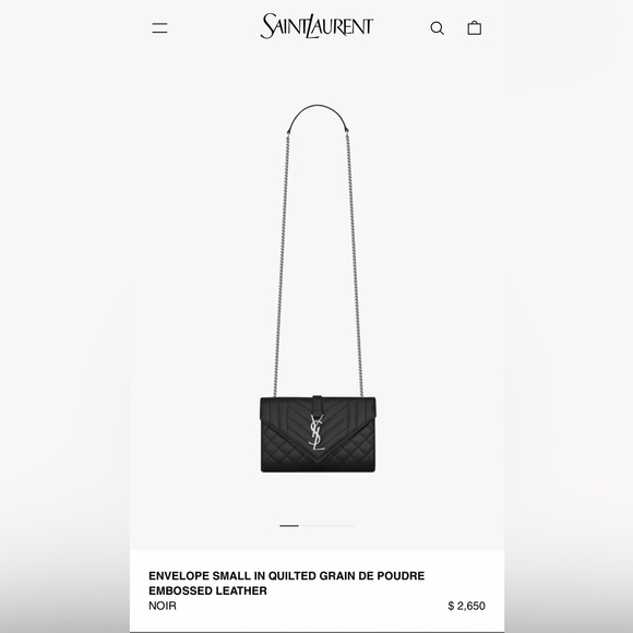Saint Laurent Envelope Bag - Small, Black - Picture 11 of 11